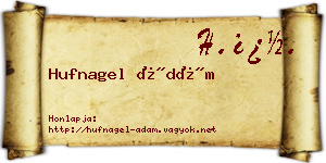 Hufnagel Ádám névjegykártya