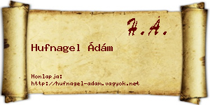 Hufnagel Ádám névjegykártya